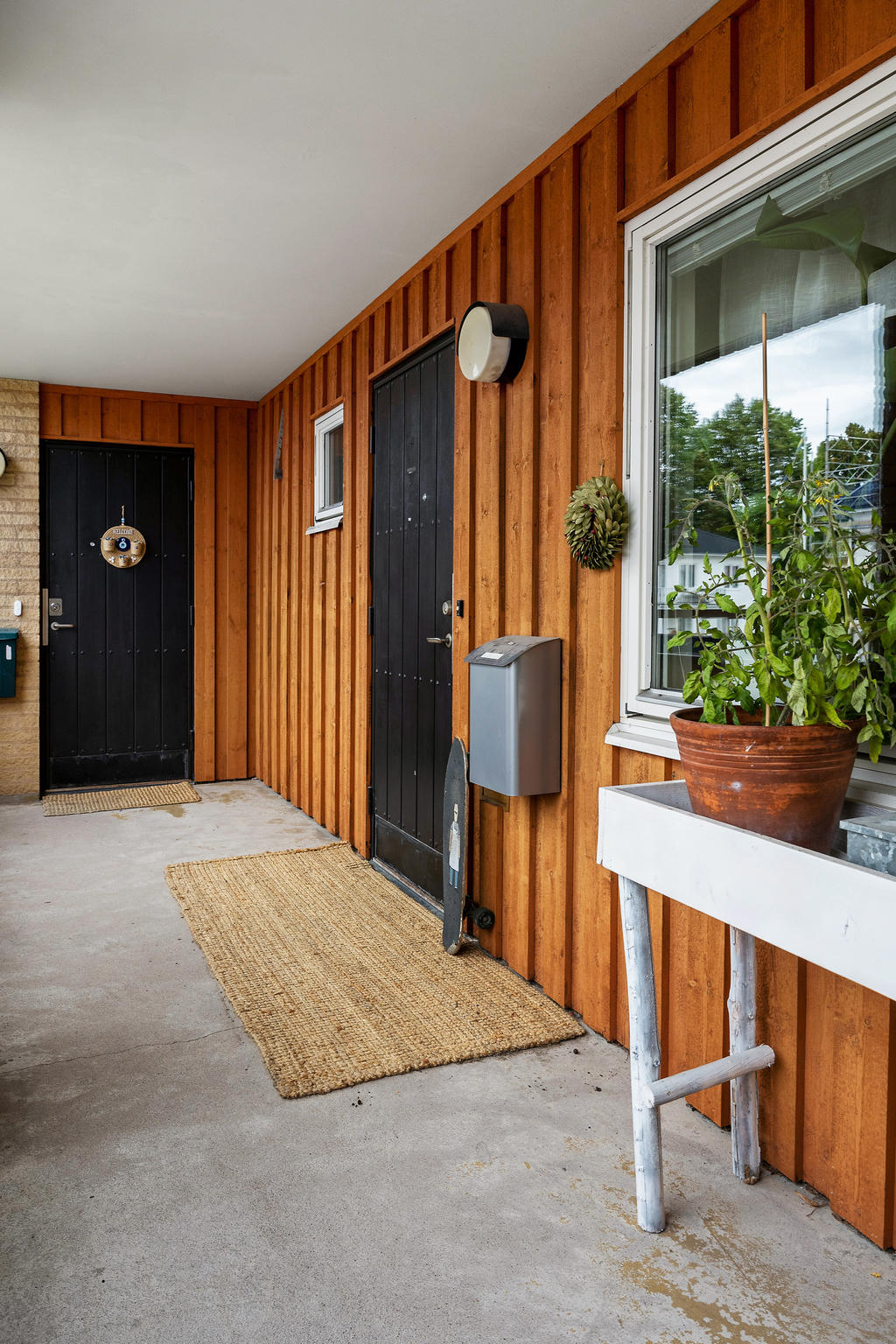 Ingång via loftgången