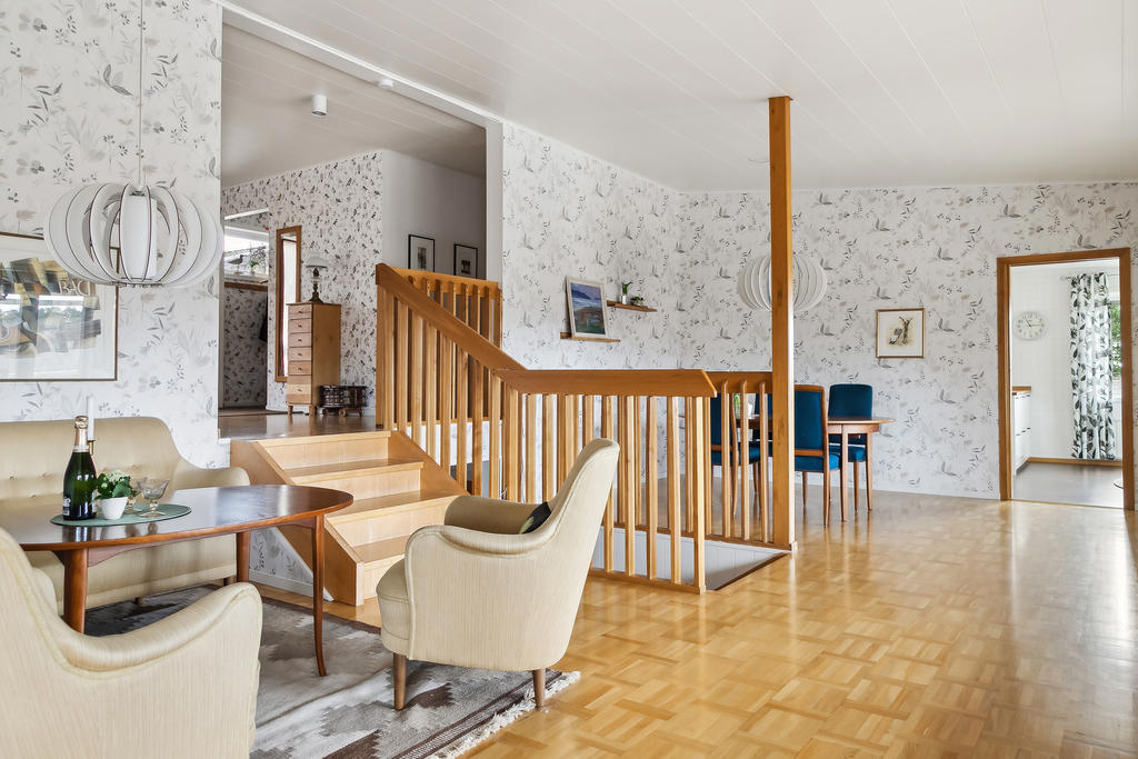 Spännande planlösning med olika etage