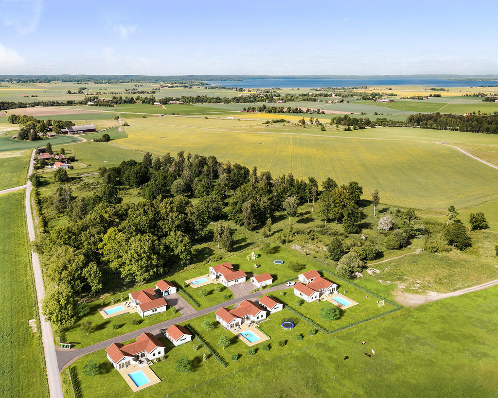 Flygbild över blivande område