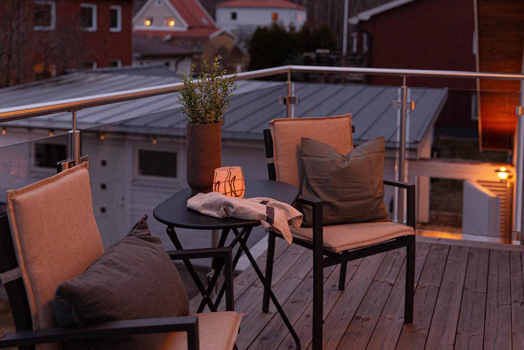 Rofyllt läge på balkongen