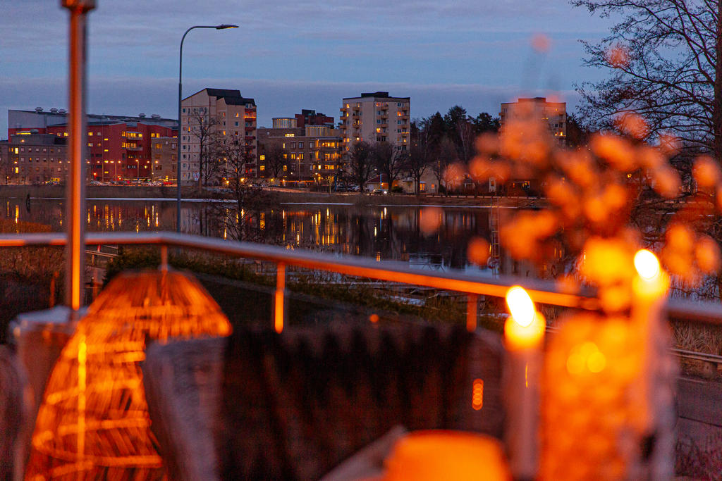Kvällstid så glittrar Klarälven