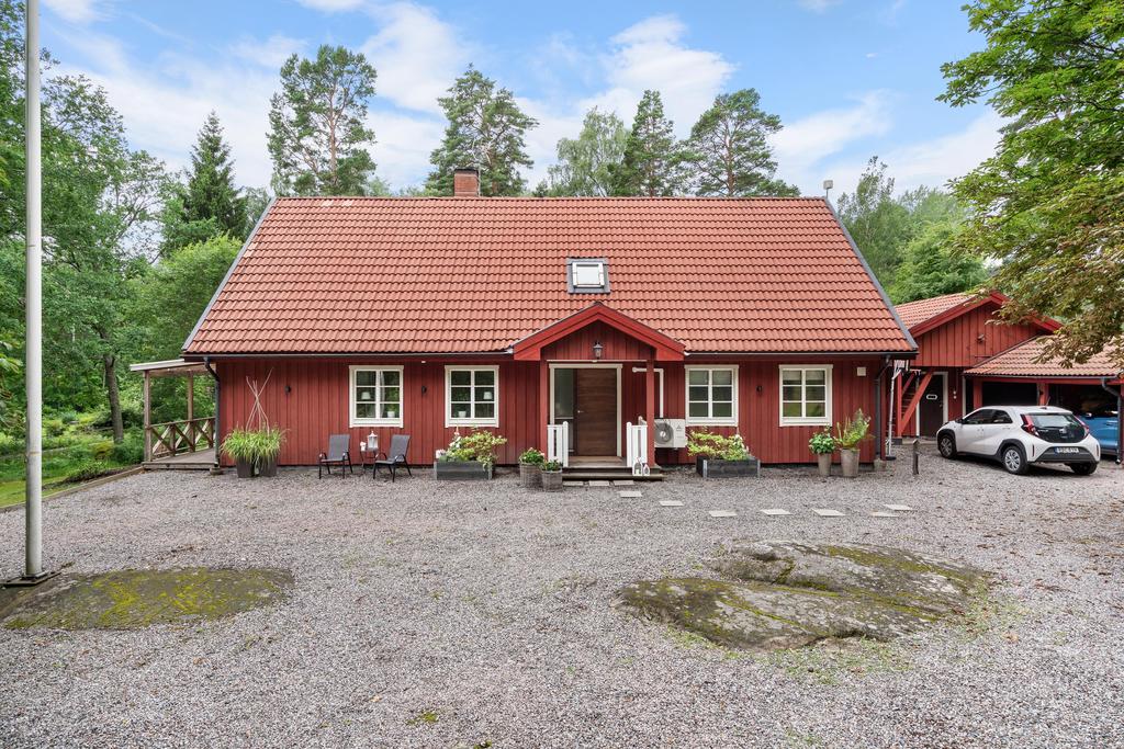 Framsidan av bostaden.