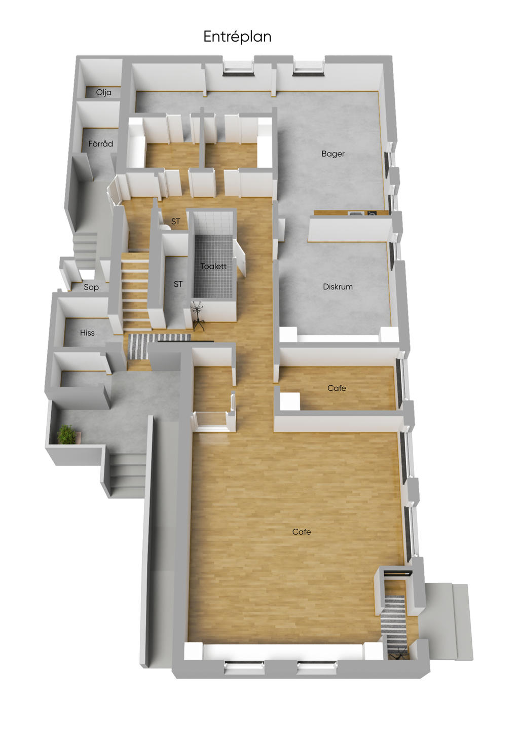 Planlösning Entréplan 3D
