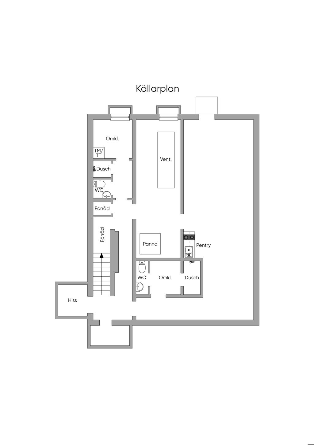 Planlösning källarplan