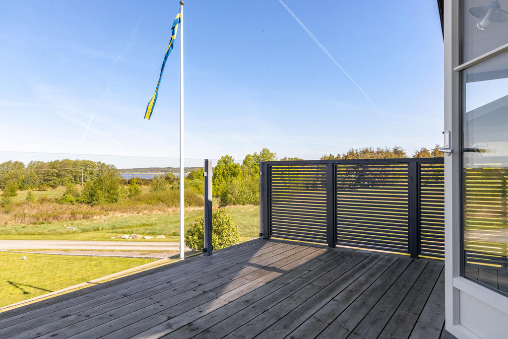 Balkong med vacker utsikt 