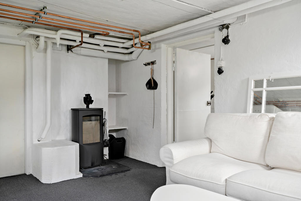 Allrum med kamin i källaren