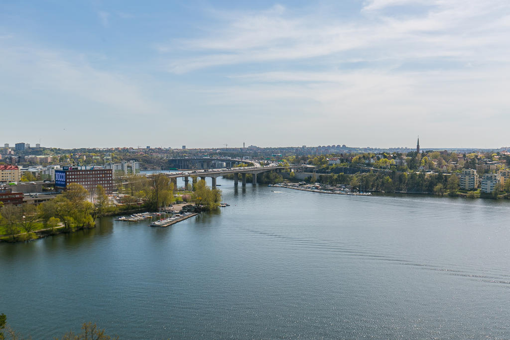 Utsikt från föreningens gemensamma takterrass