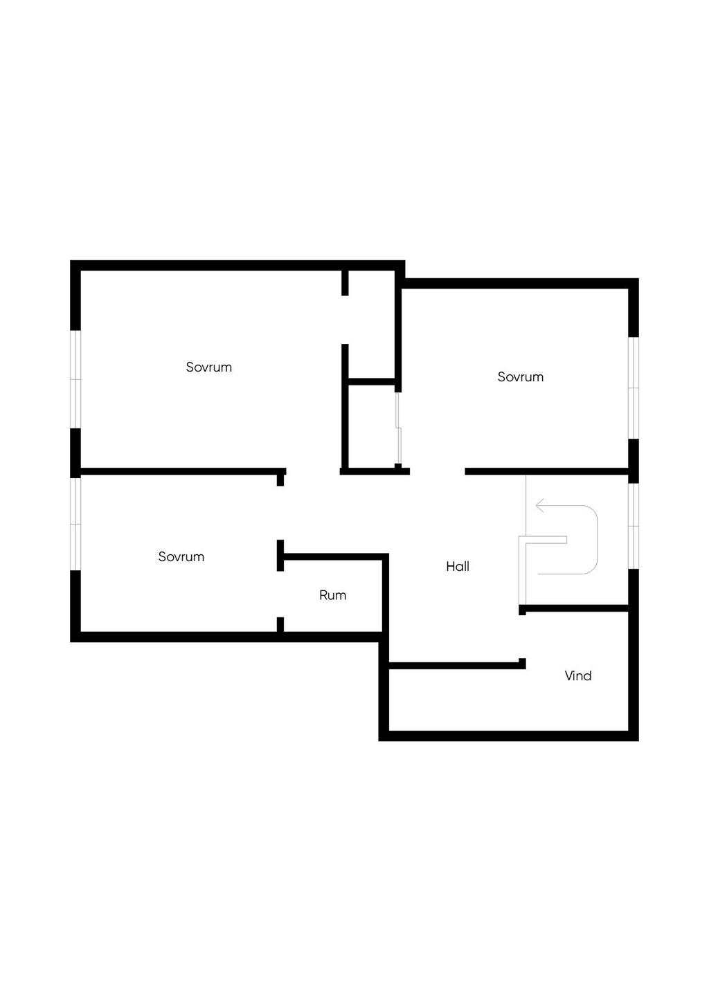 Planlösning - Övre plan