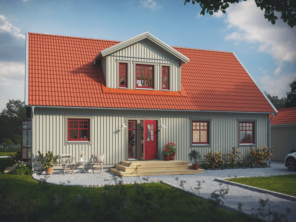 Exempelhus från Smålandsvillan. Villa Smedby