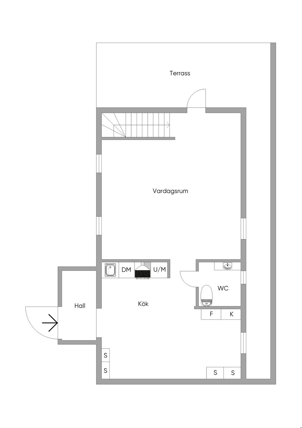 Övre plan.