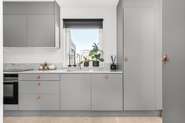 Stilrent kök i grått