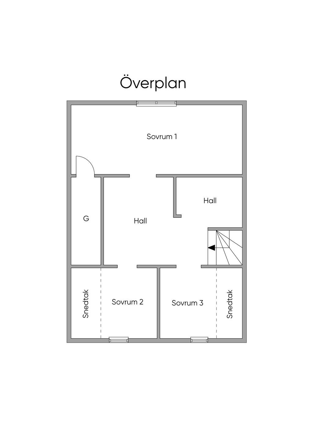 Planlösning övre plan