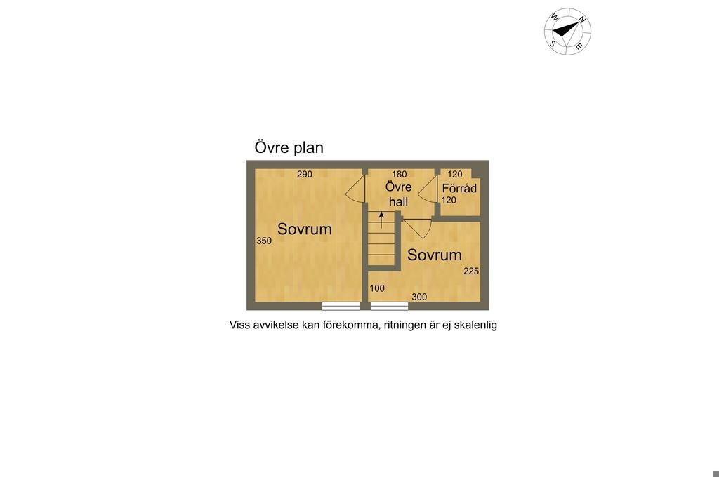 Planritning Övre plan.