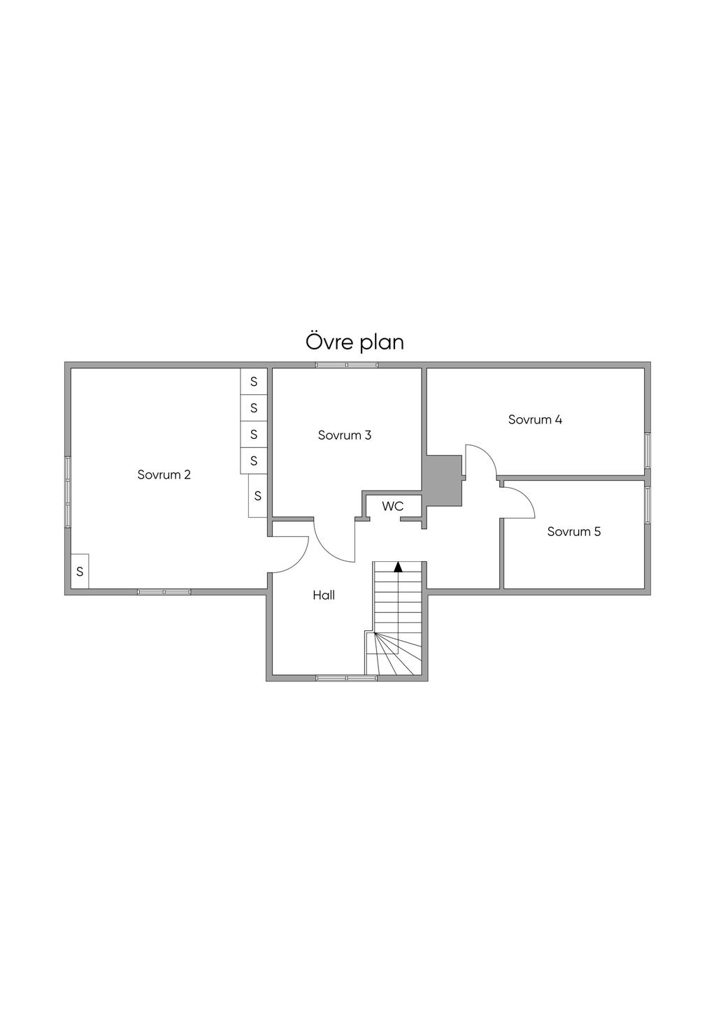 Planlösning, övre plan
