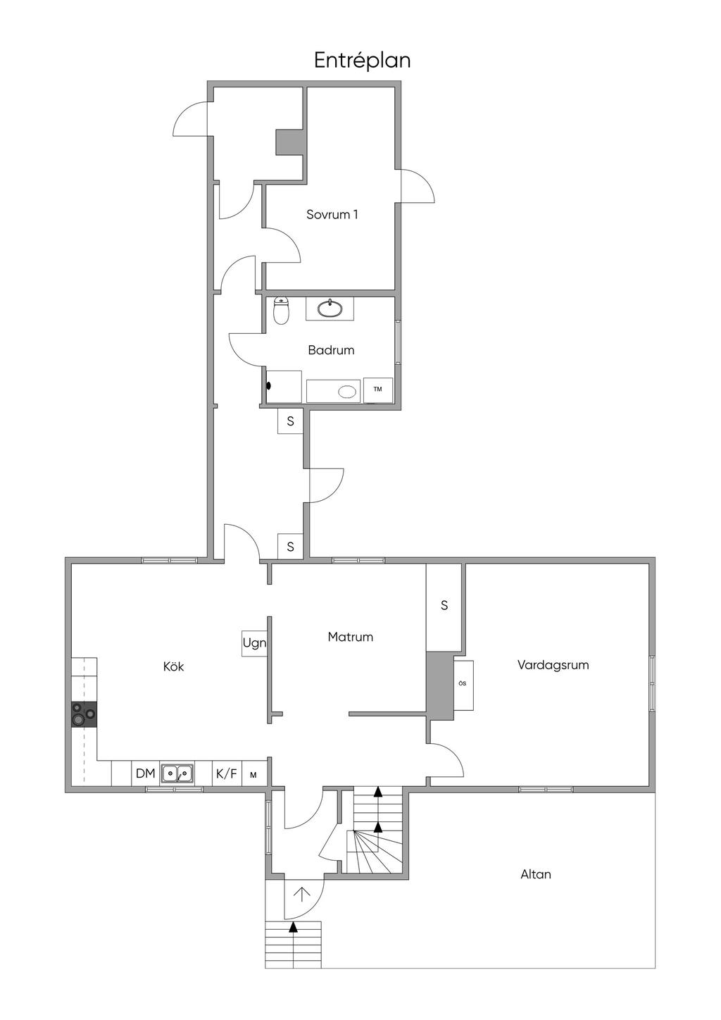 Planlösning, entréplan