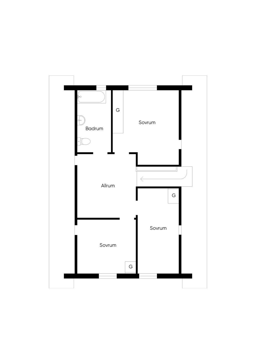 Planlösning - övre plan
