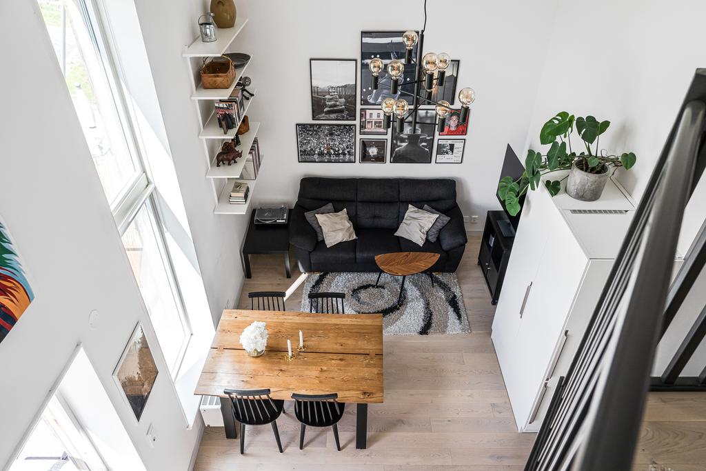 Härlig rymd med högt i tak