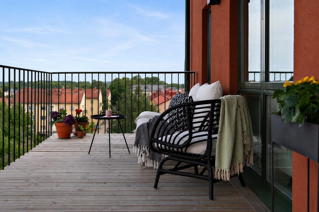 Balkong med härlig utsikt 