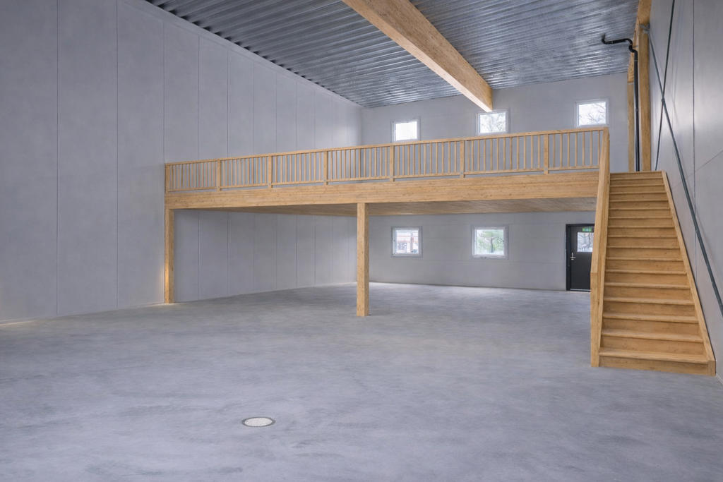 AI-genererad bild med entresolplan