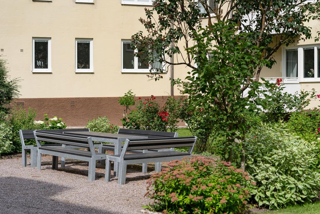 Innergård med gemensam uteplats