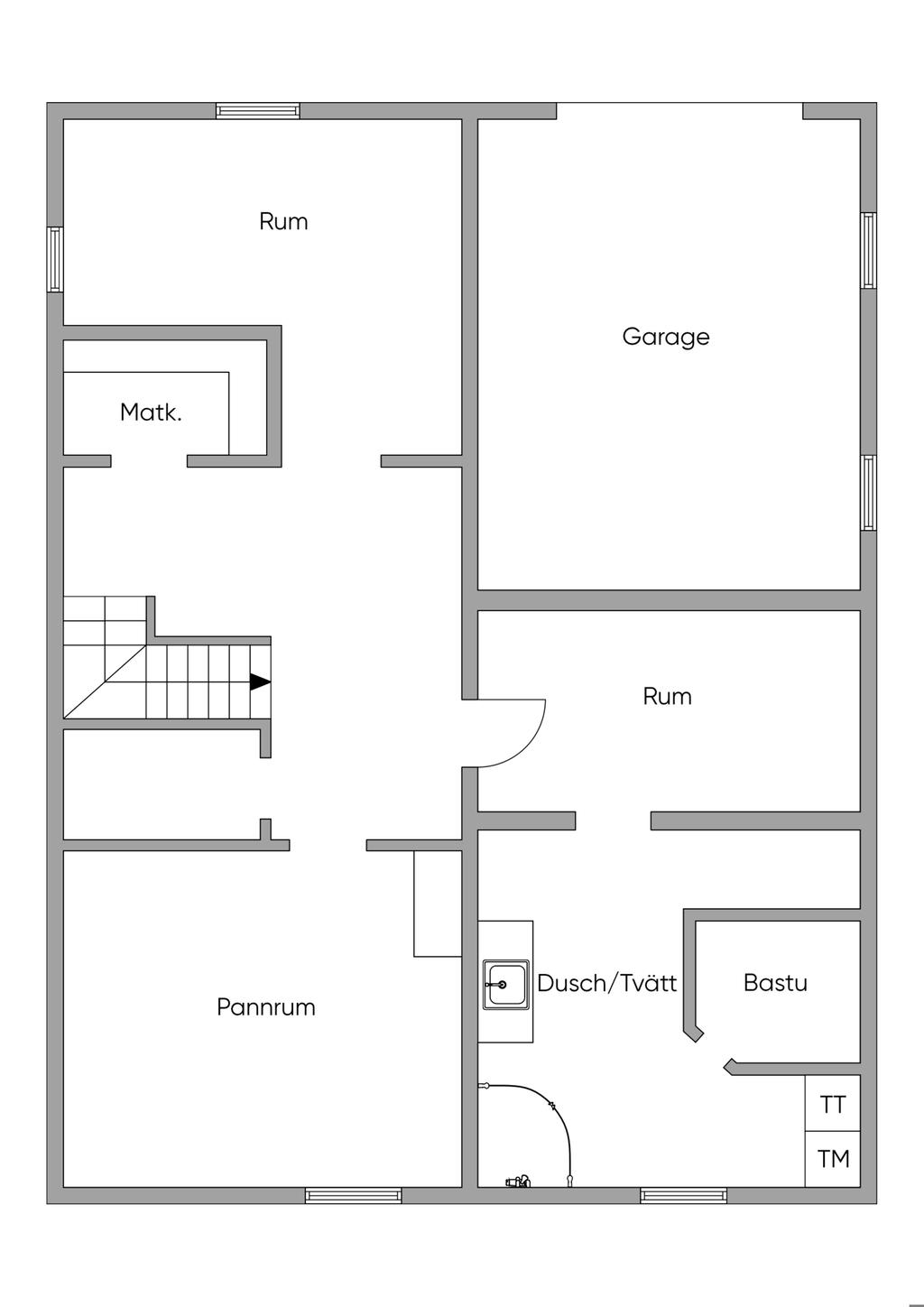 Planlösning källarplan