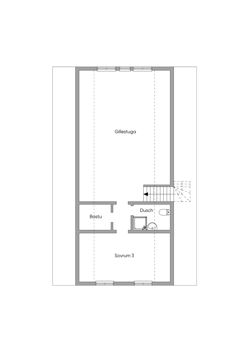 Planritning Övre plan 