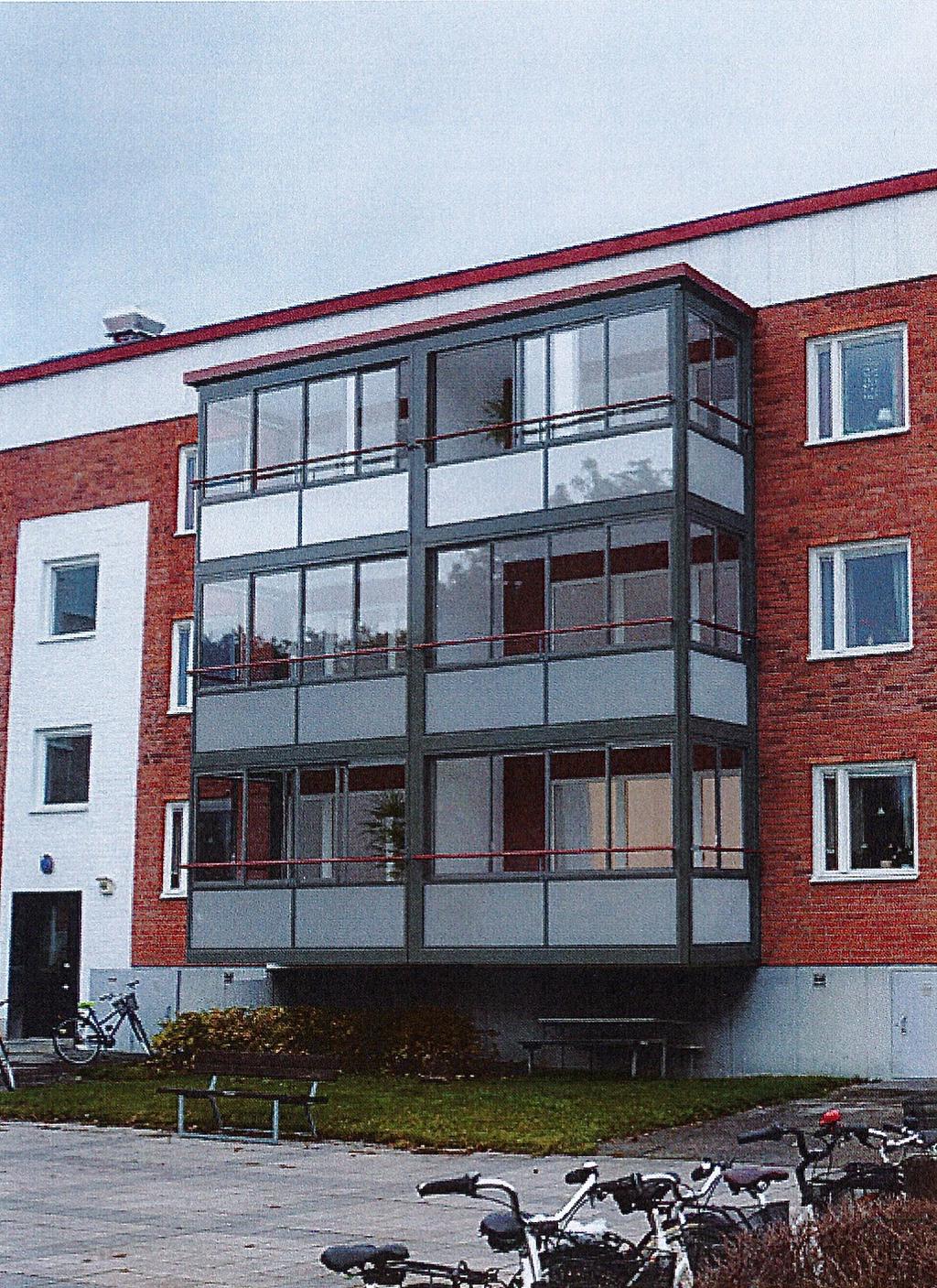 Illustrationsbild av kommande inglasade balkonger.