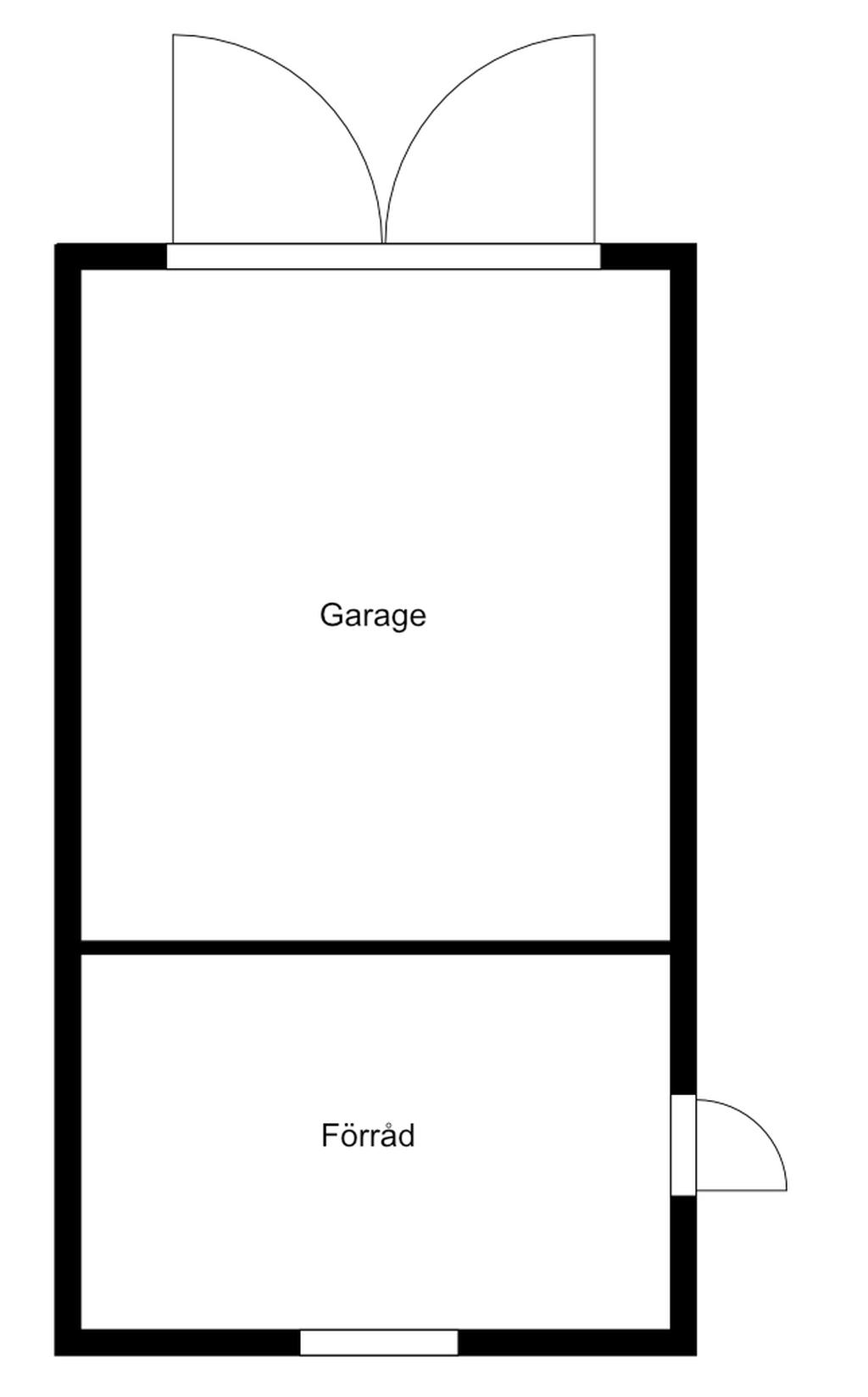 Planlösning garage/förråd