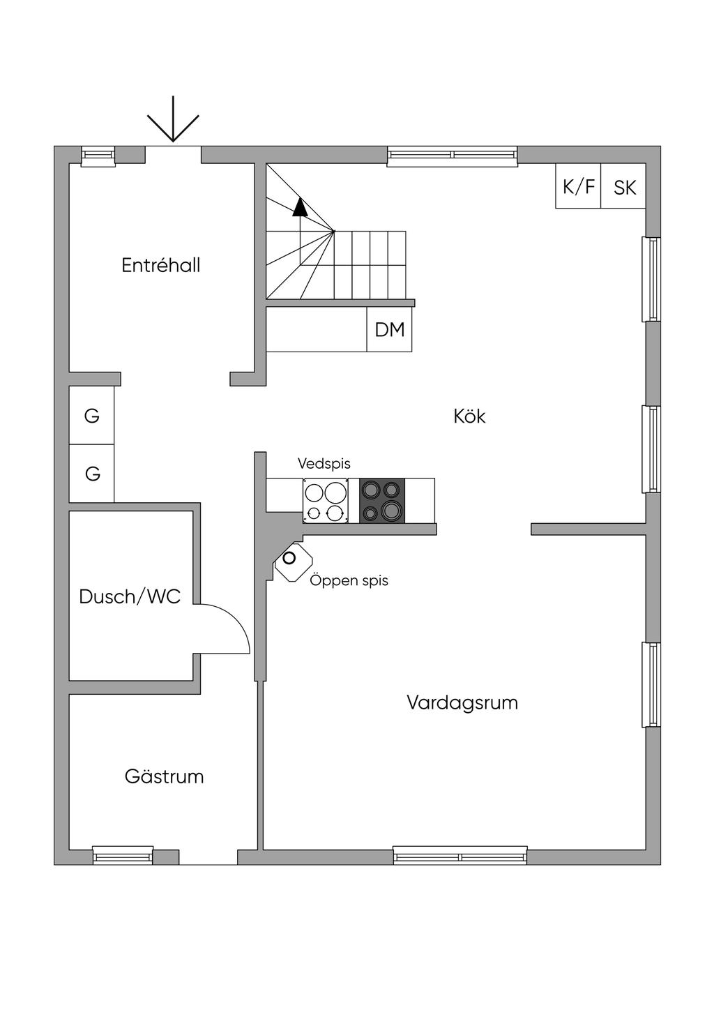 Planlösning entréplan
