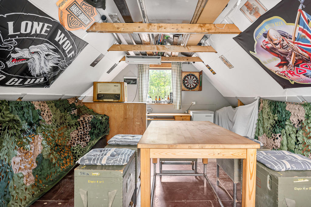 Inrett loft ovanpå garaget