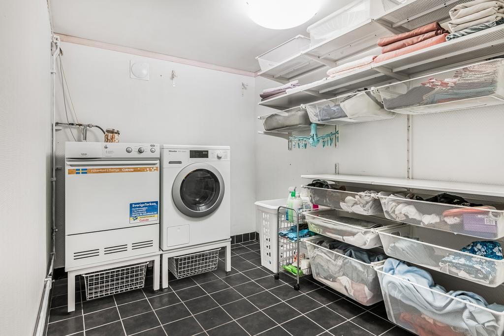 Tvättstuga med klinkers