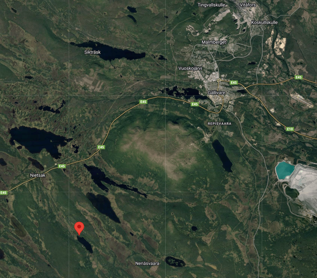 Karta var i Gällivare stugan ligger!