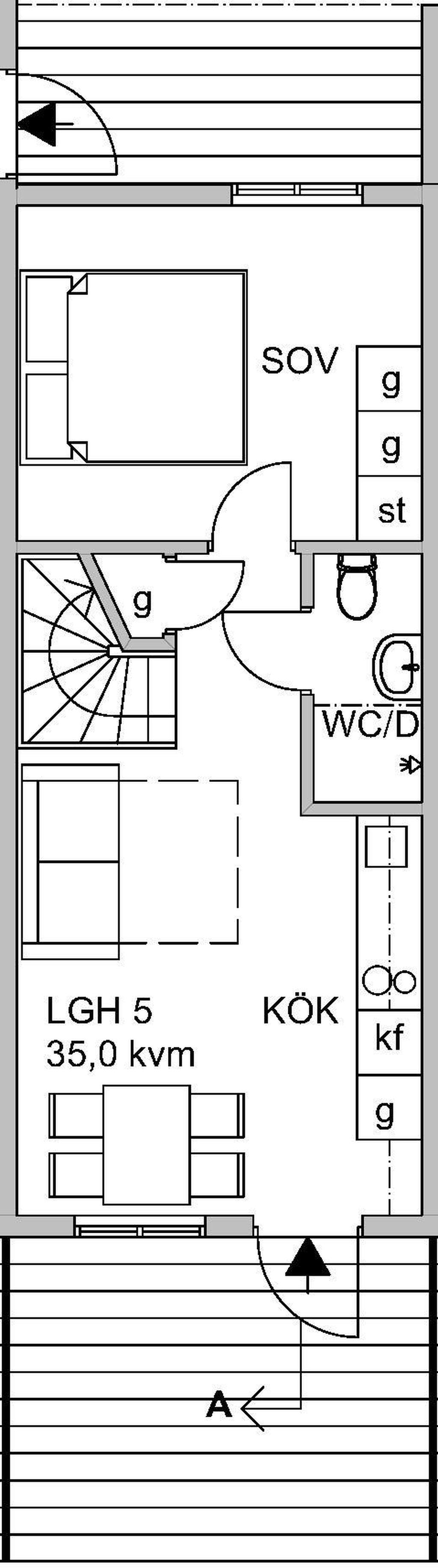 Planritning lgh 5, markplan