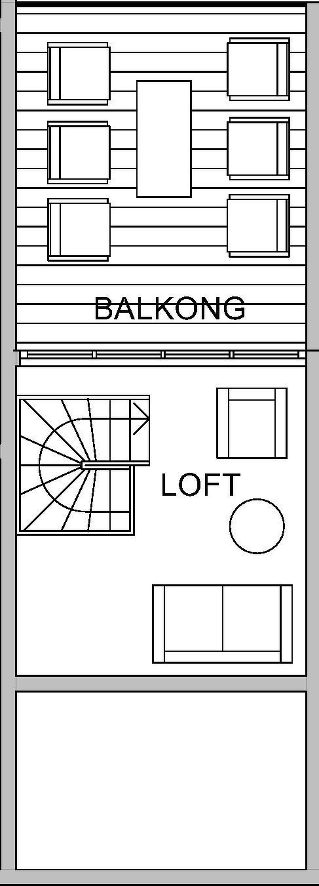 Planritning lgh 5, loftvåning