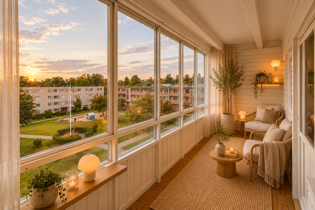 Viss möblering och växtlighet är digitalt tillagd för inspirationssyfte.
