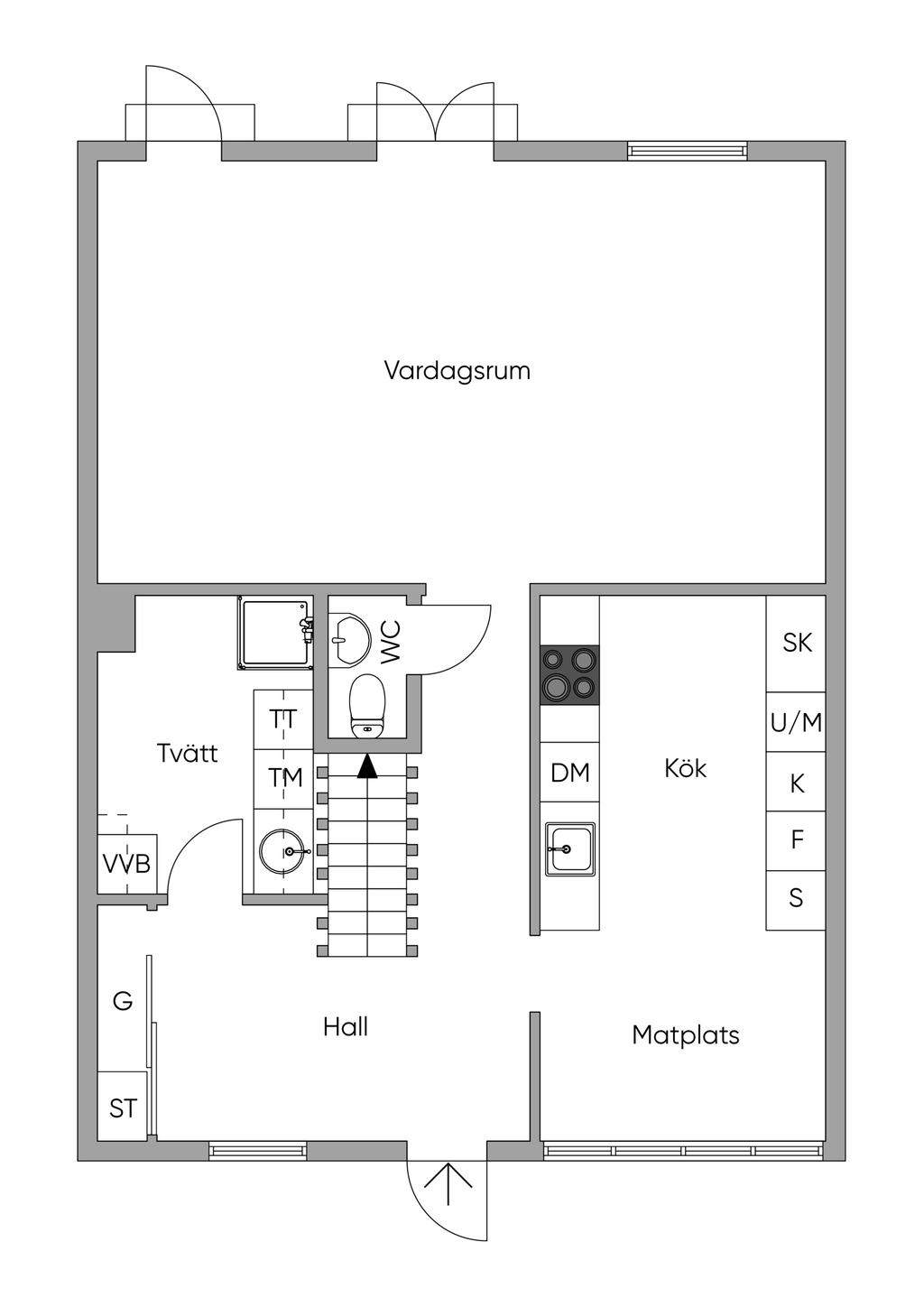 Planlösning entréplan