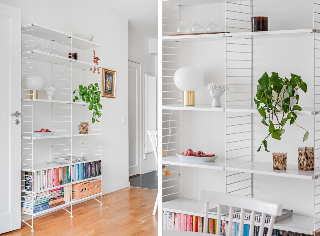 Plats för hyllor och skrivbord 