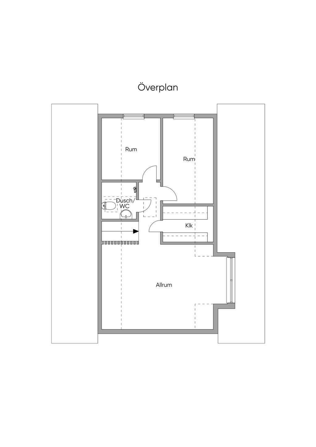 Planritning övre plan