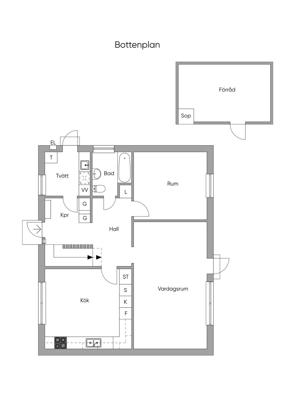 Planritning entréplan