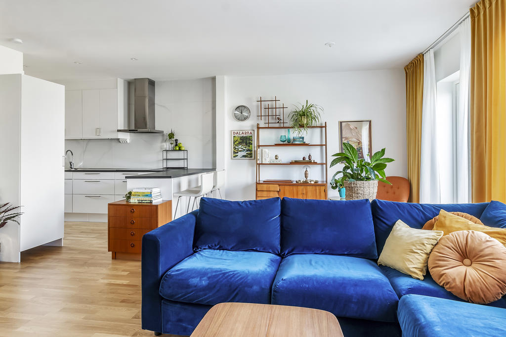 Öppet mellan vardagsrum och kök