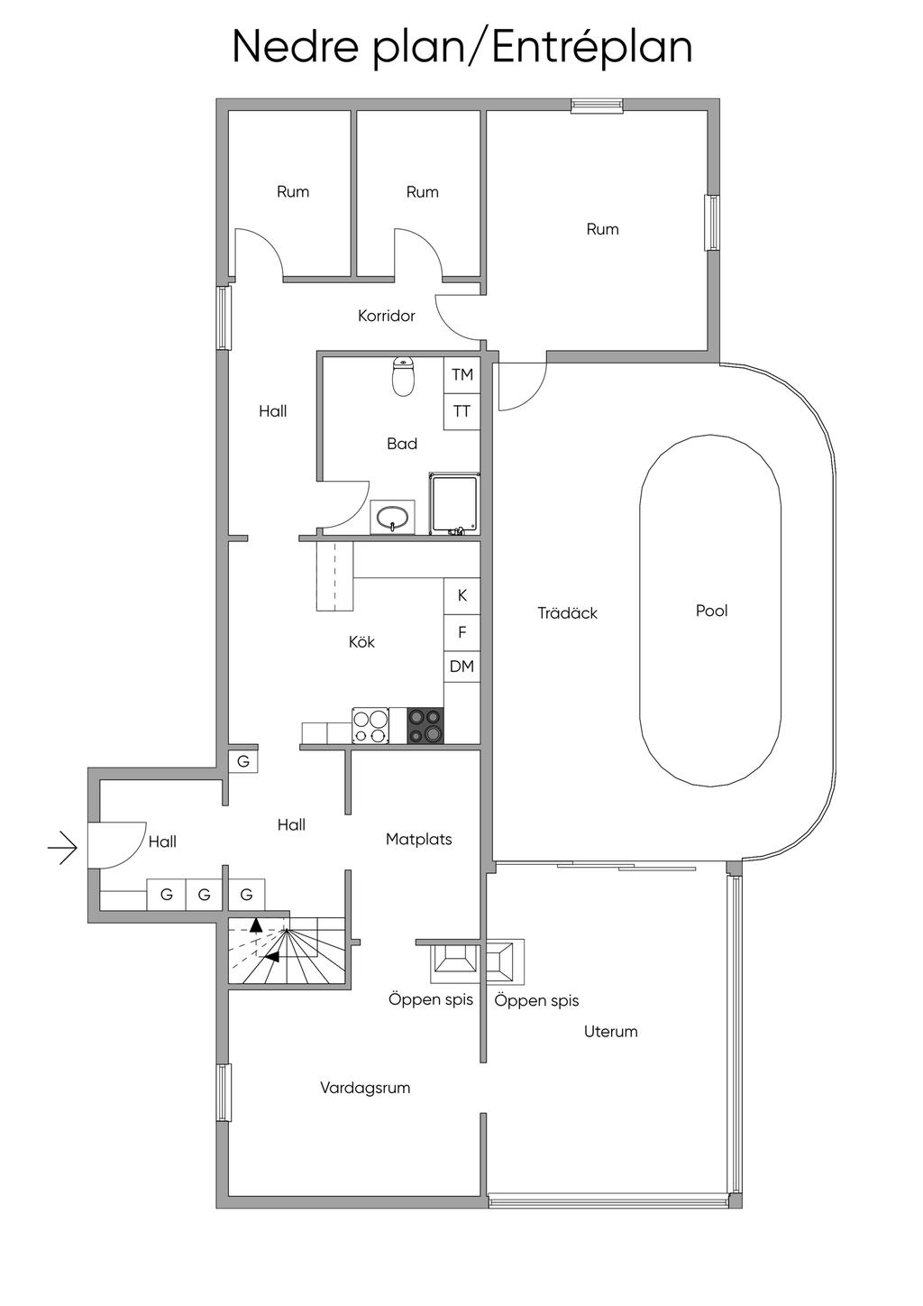 Planlösning entréplan