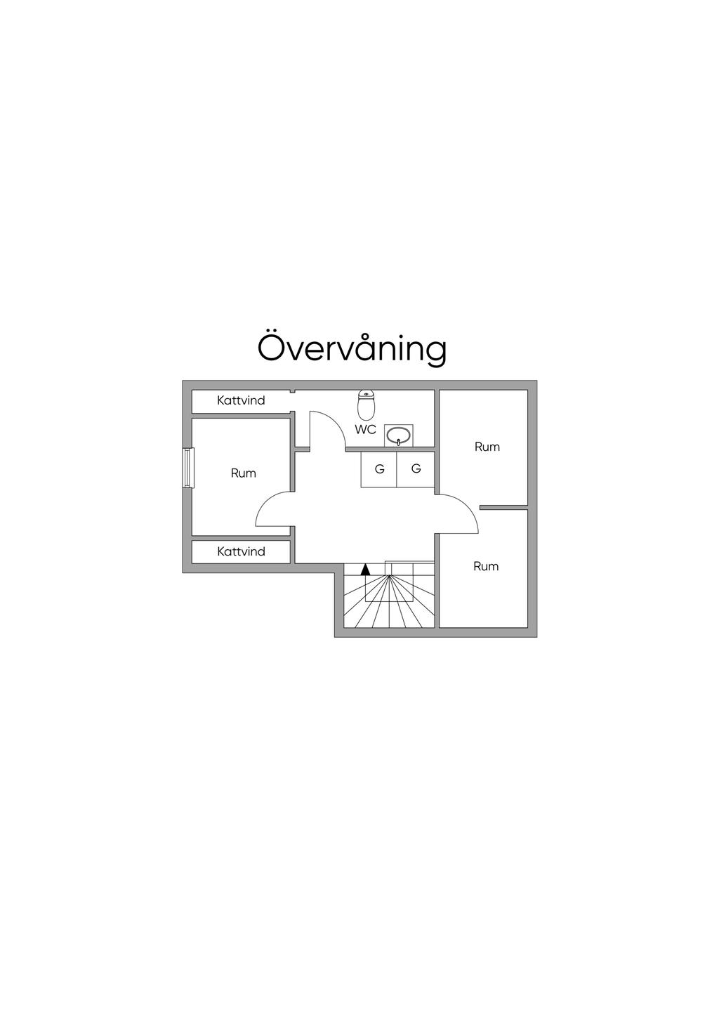 Planlösning övre plan