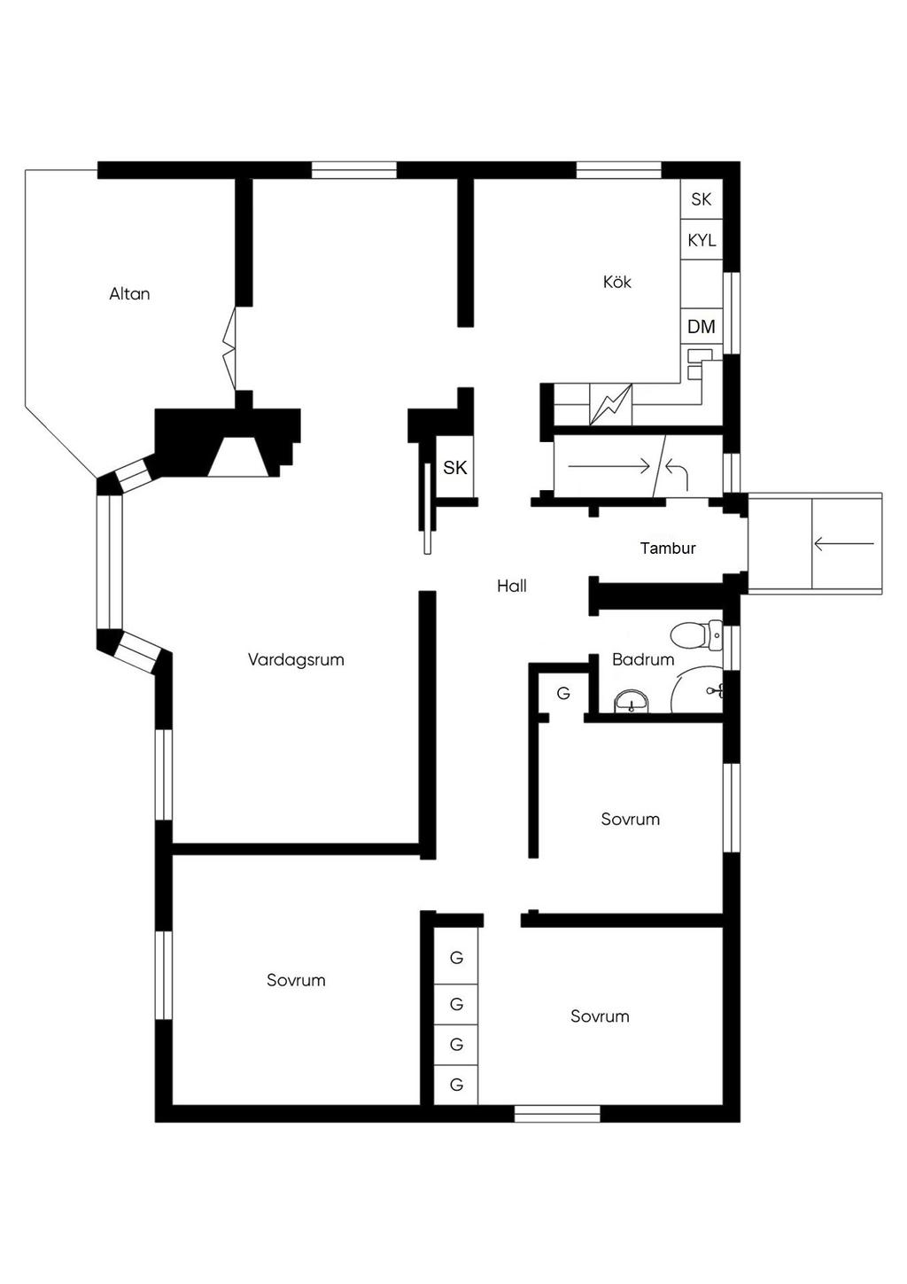 Planritning entréplan