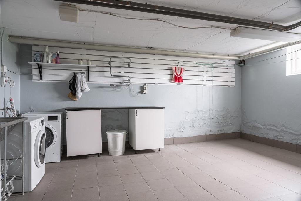Rejäl tvättstuga i källare
