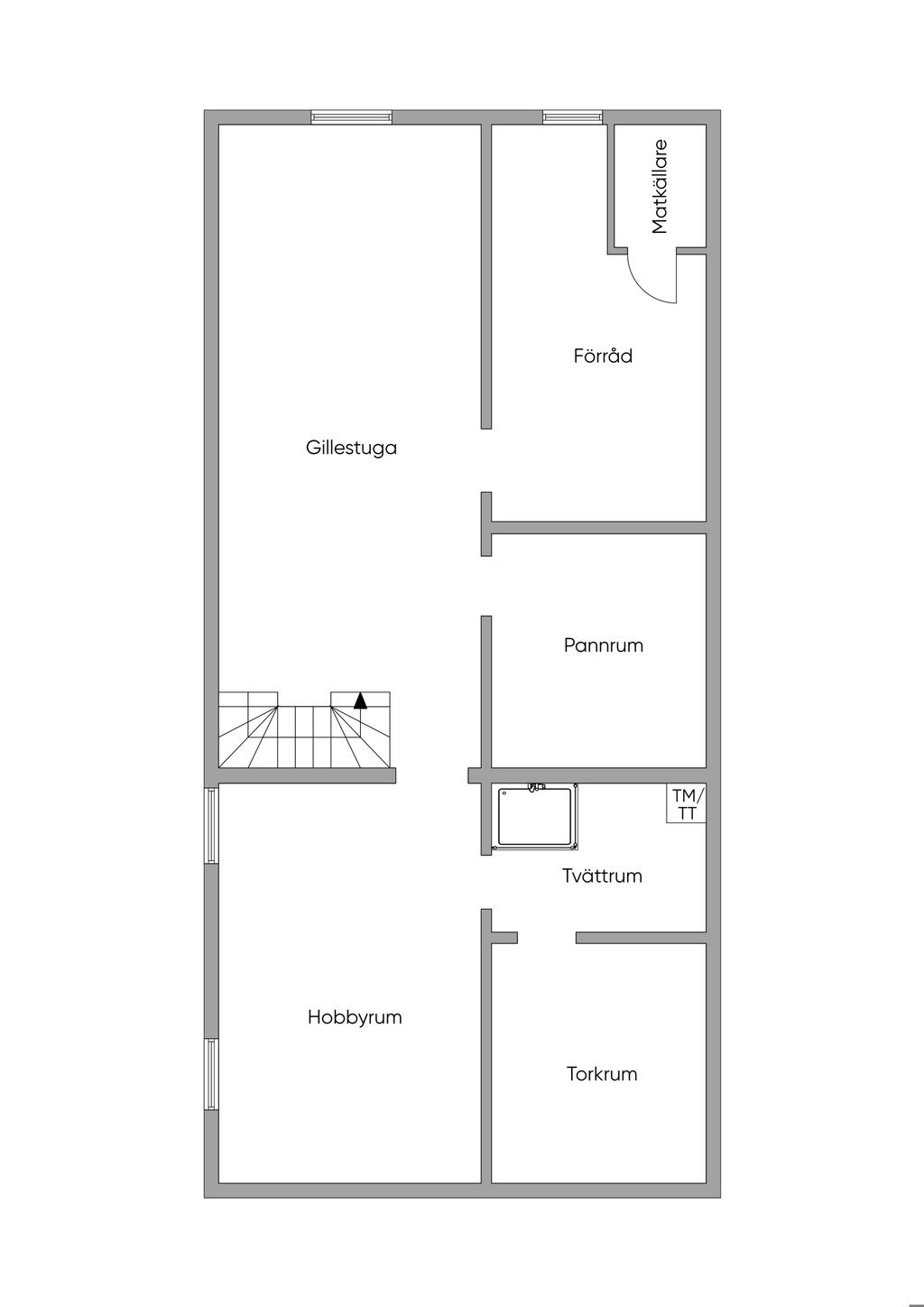 Planlösning Källare 2D