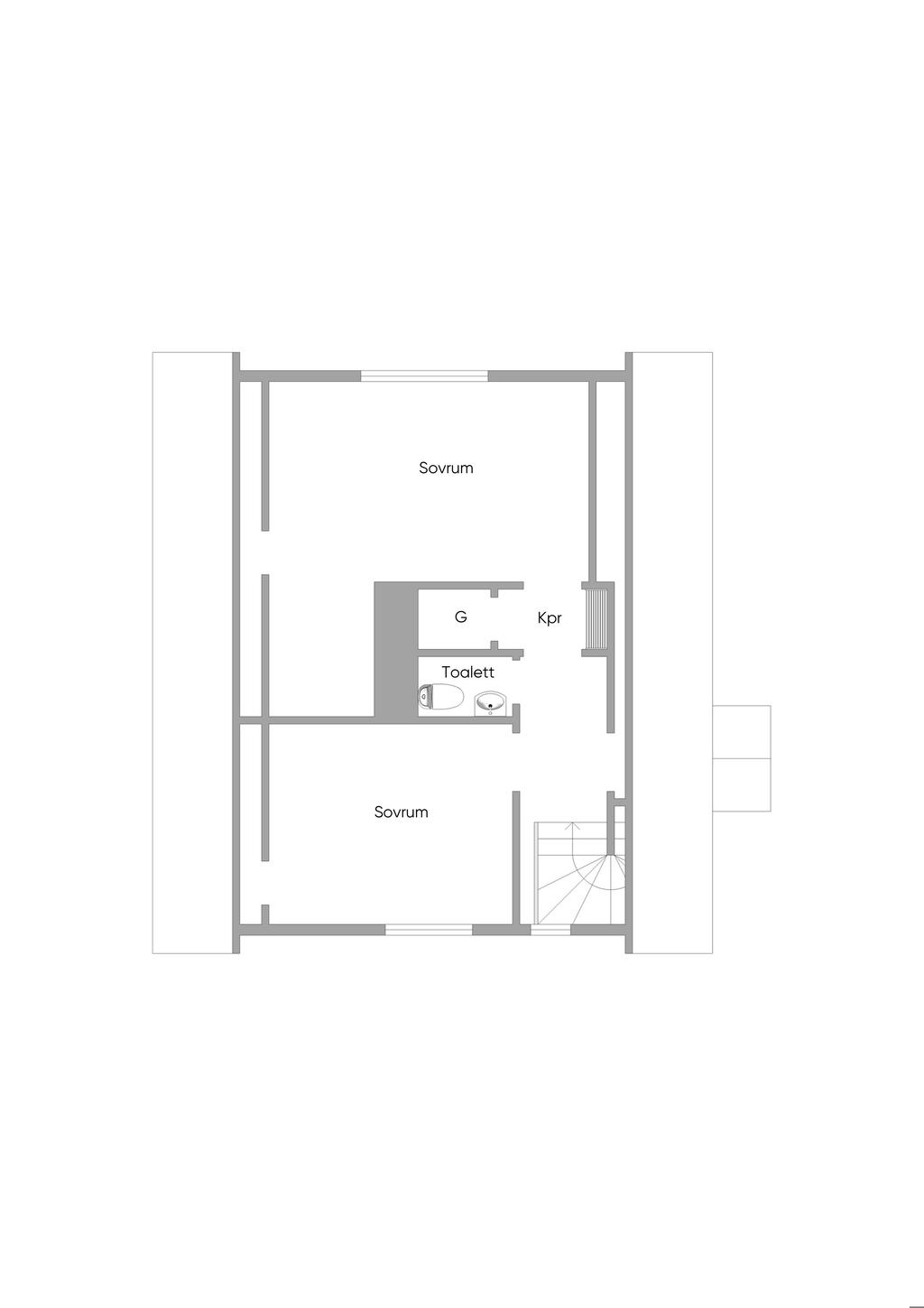 Planlösning övre plan.