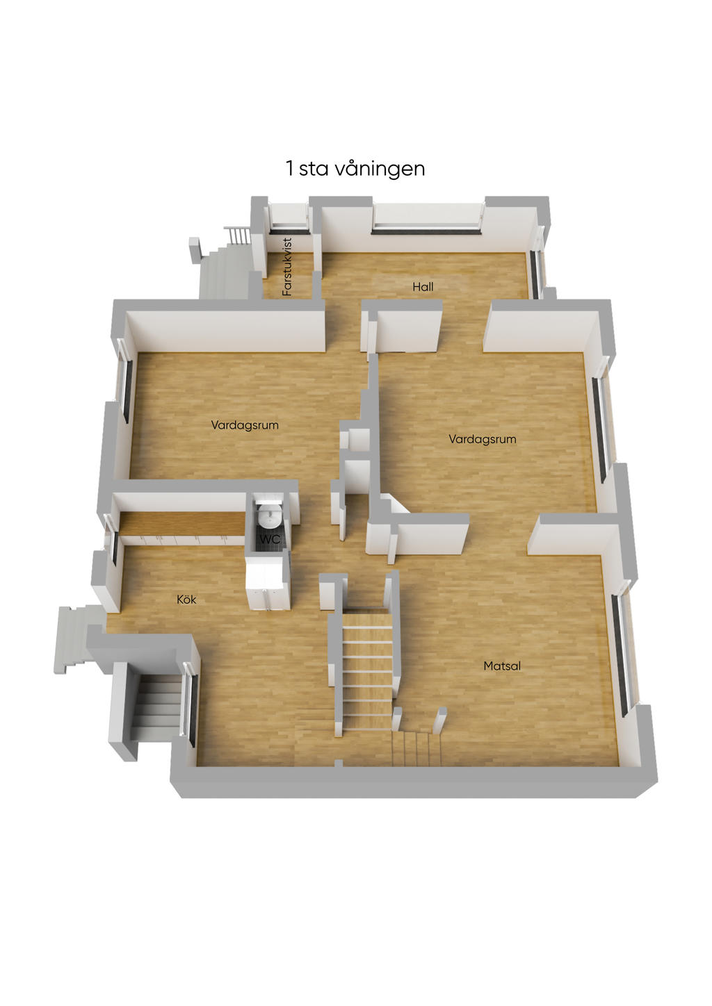 Planlösning Entréplan 3D