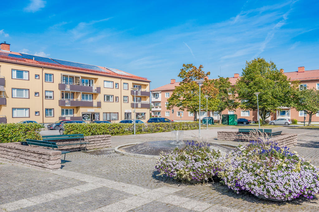 Torget utanför bostadsområdet