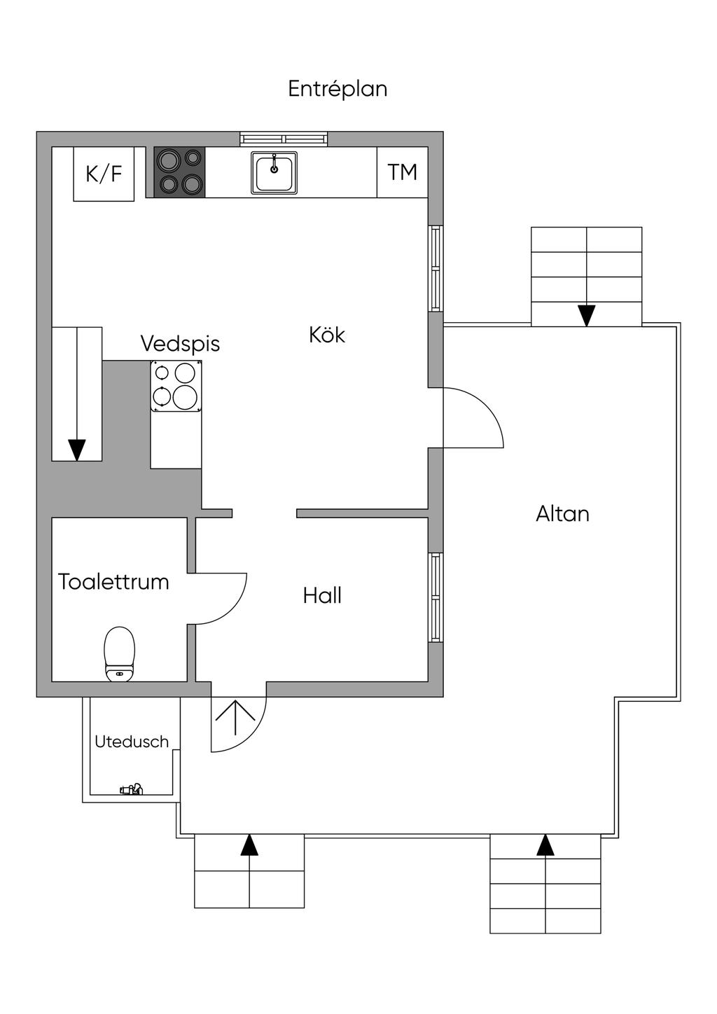 Planlösning, entréplan