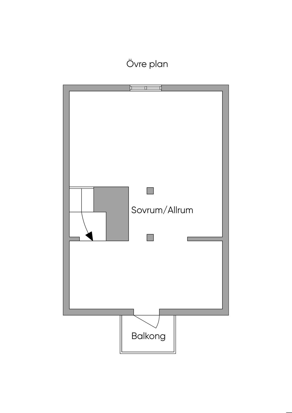 Planlösning, övre plan